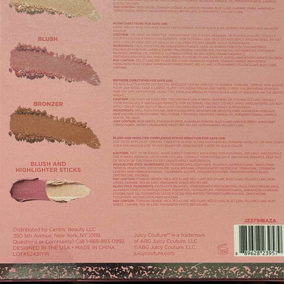 Juicy Couture Face Set - Bronzer, Blush, Highlighter in Brown and Orange - Picture 2 of 2